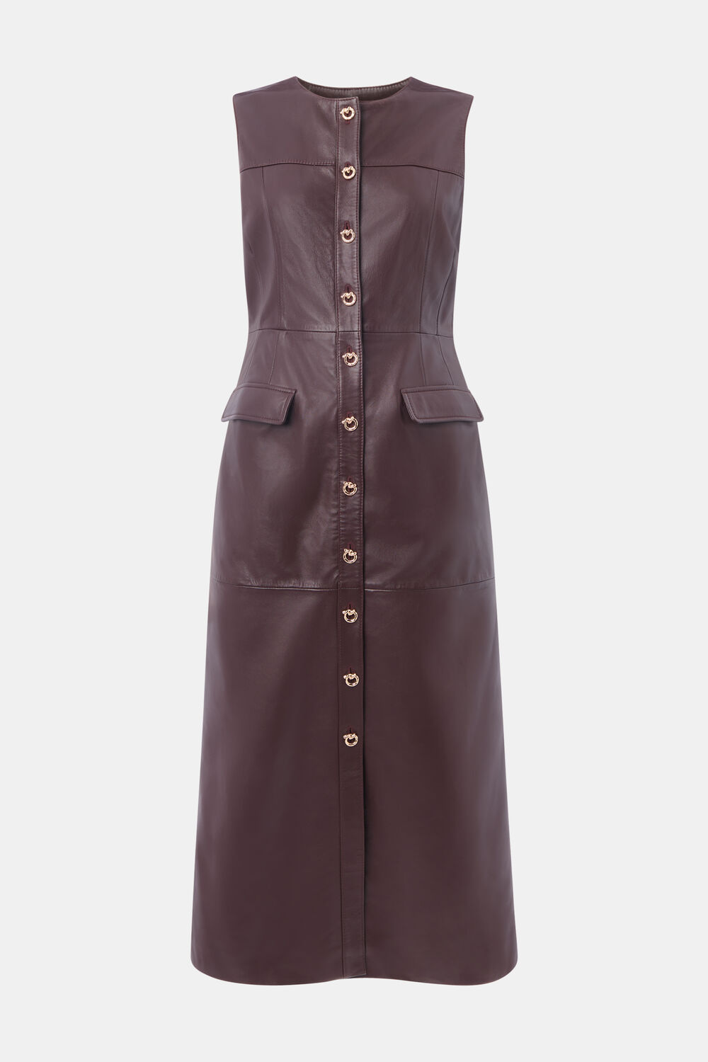 Chocolate Leather Shift Dress