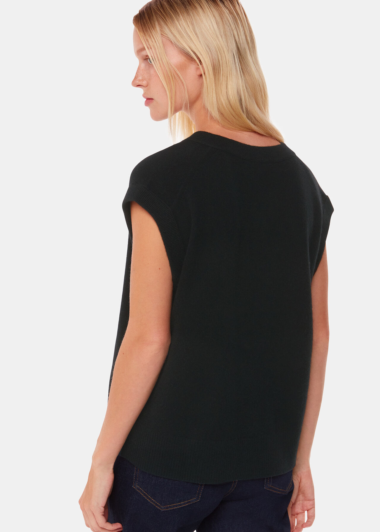 Cashmere V Neck Tank