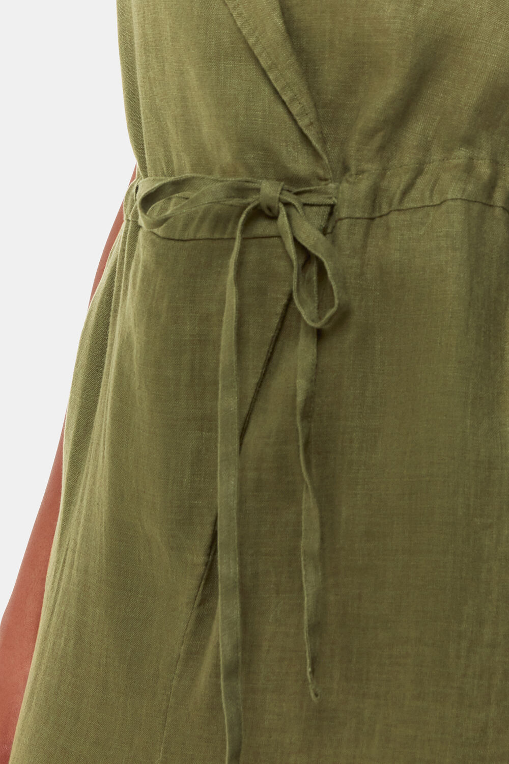 Petite Bella Linen Wrap Jumpsuit