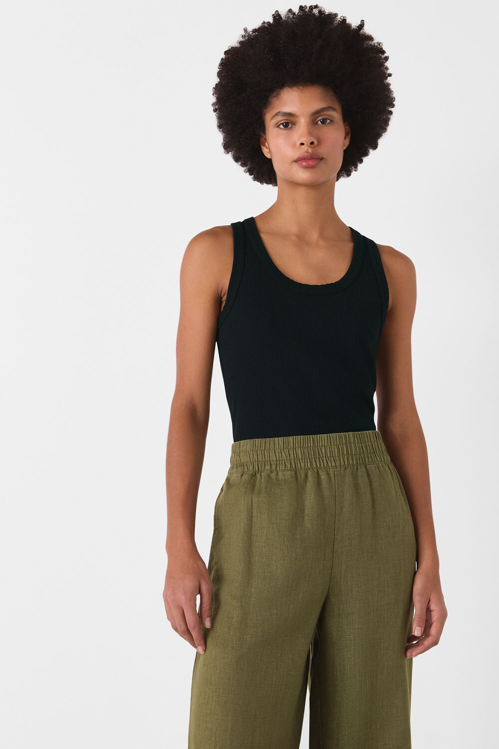 Khaki Linen Pocket Trouser