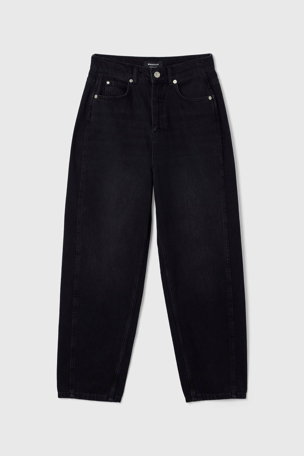Black Authentic Barrel Leg Jean