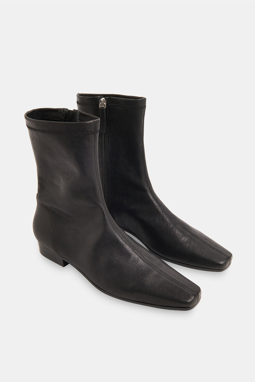 Square Toe Flat Sock Boot