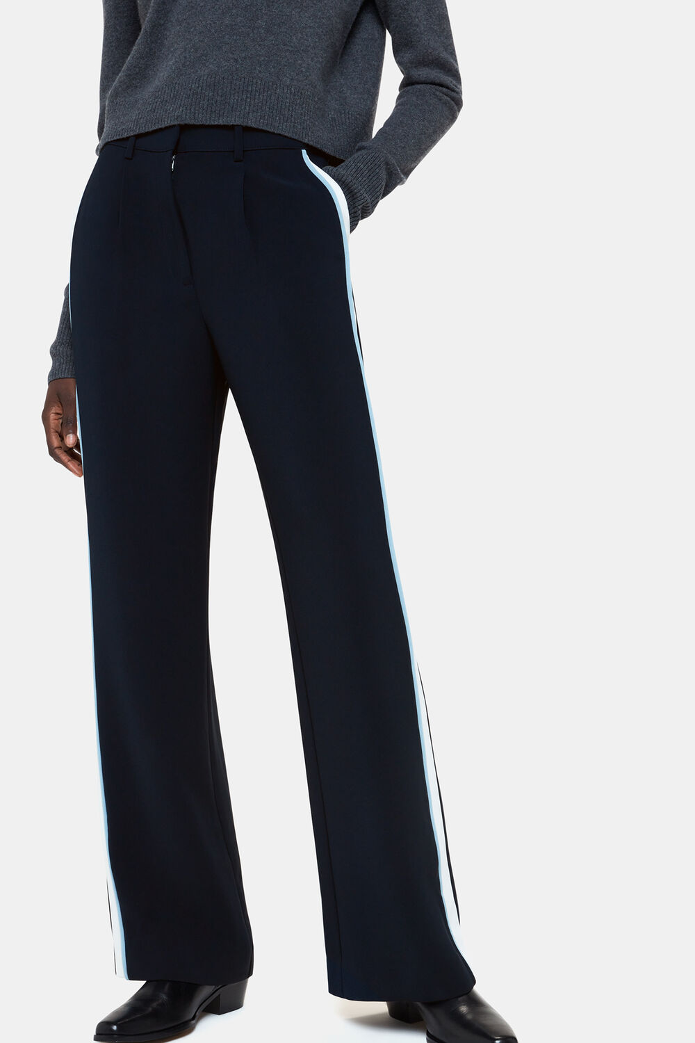 Crepe Side Stripe Trouser
