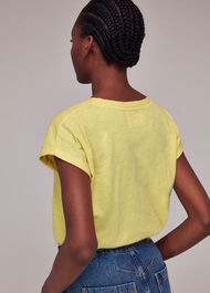 Willa V Neck Cap Sleeve Tee