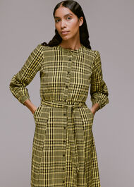 Nora Gingham Check Midi Dress