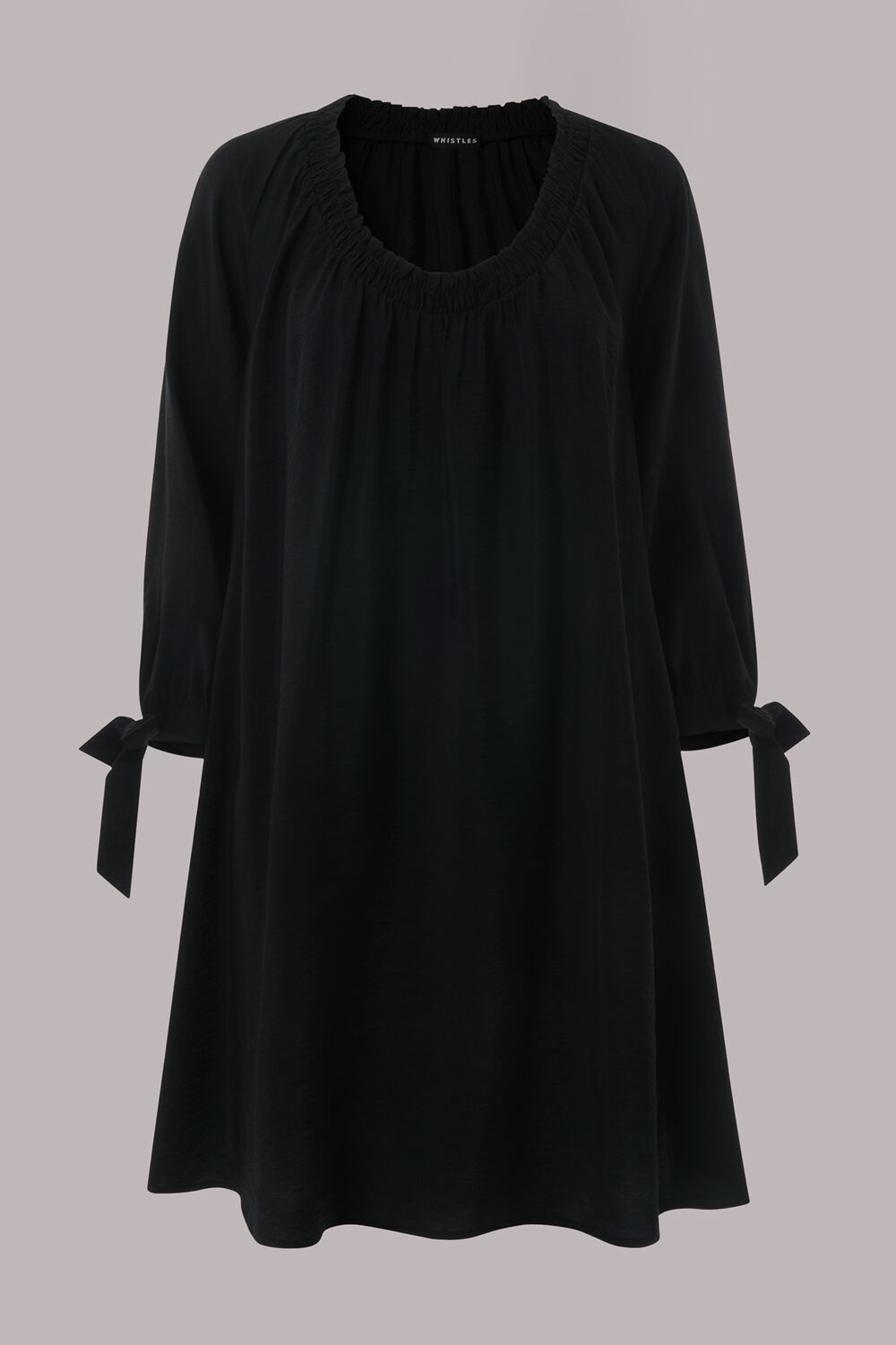 Lydia Gathered Trapeze Dress