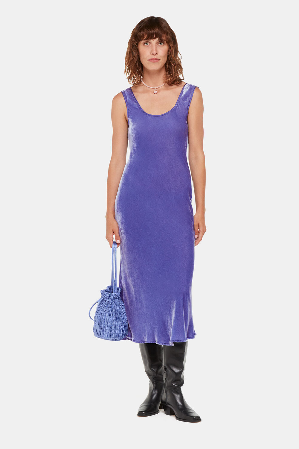 Purple Hai Velvet Sienna Dress