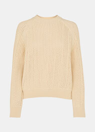 Pointelle Crew Neck Knit