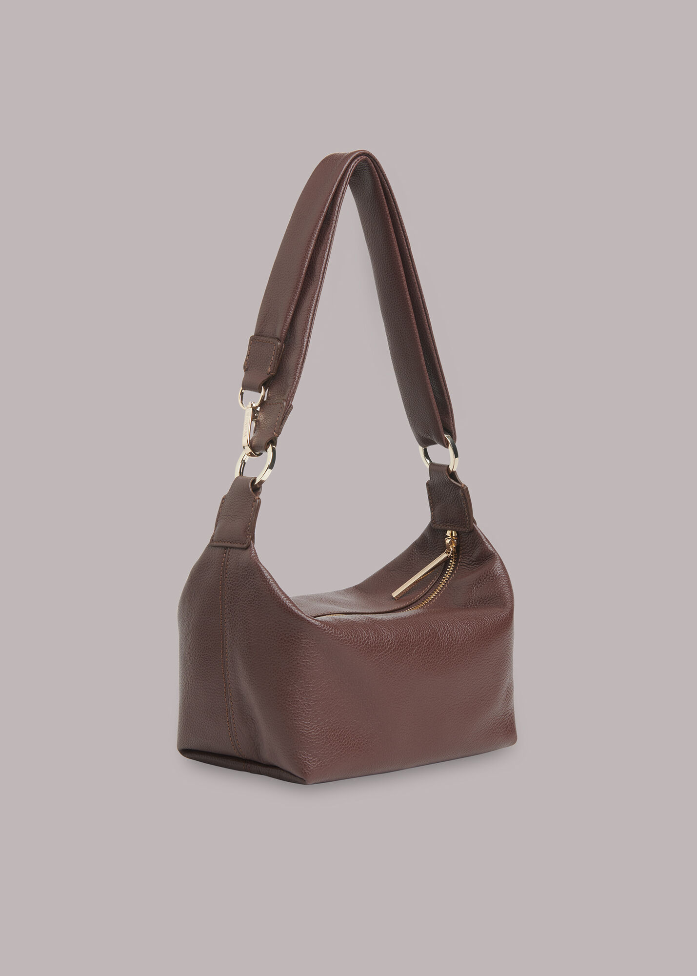 Burgundy Nessie Slouchy Cube Bag WHISTLES Whistles