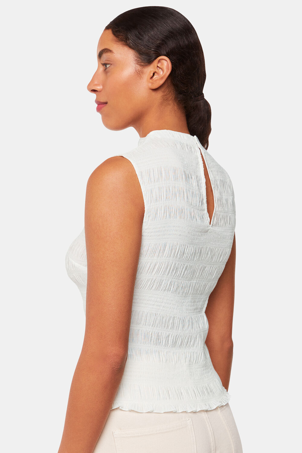 Plisse Sleeveless Top