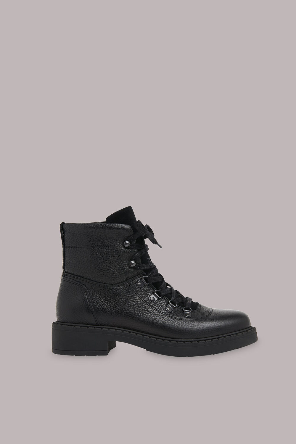 Black Alvis Lace Up Boot