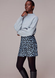 Brushed Dalmatian Mini Skirt