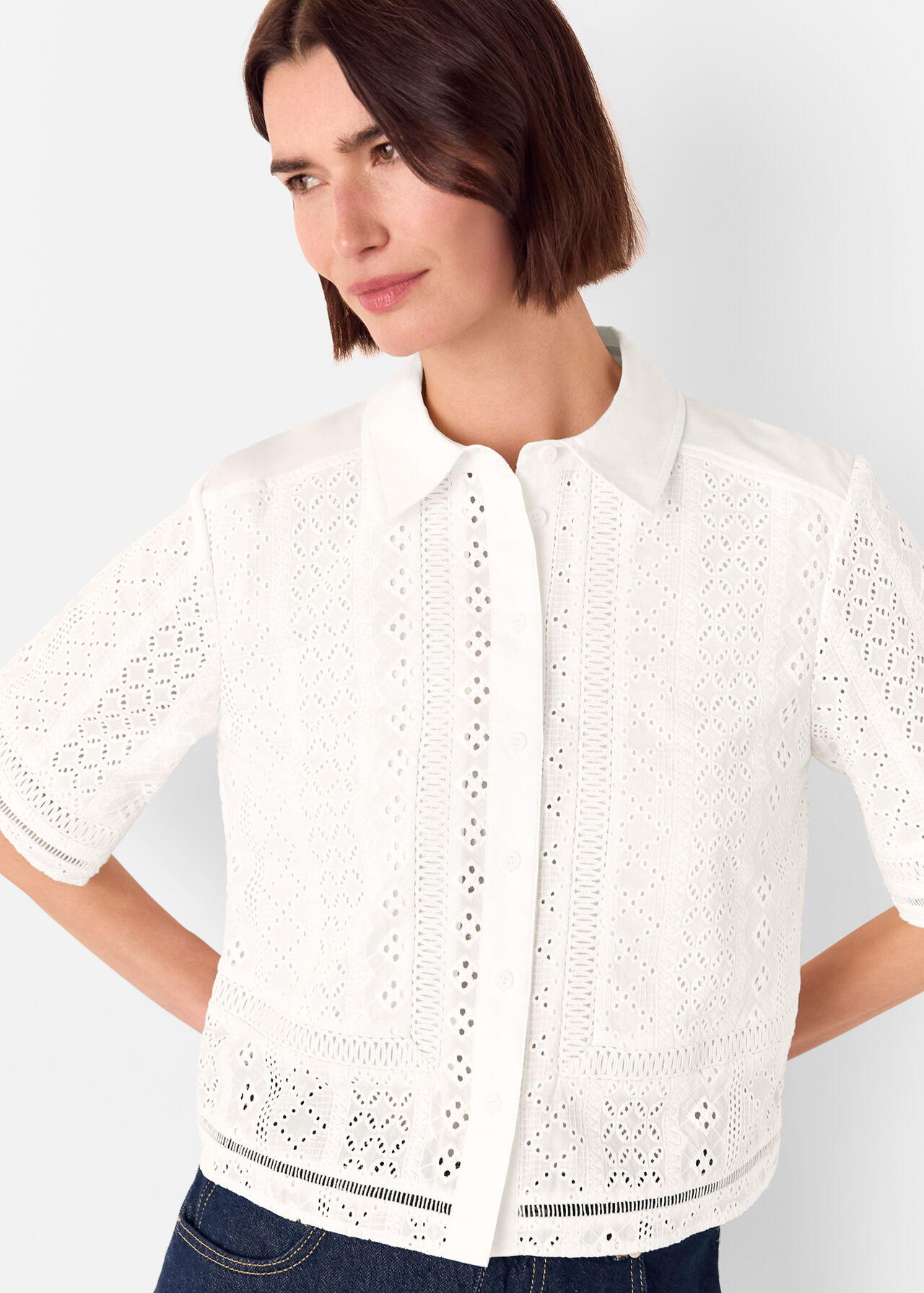 Broderie Cotton Shirt