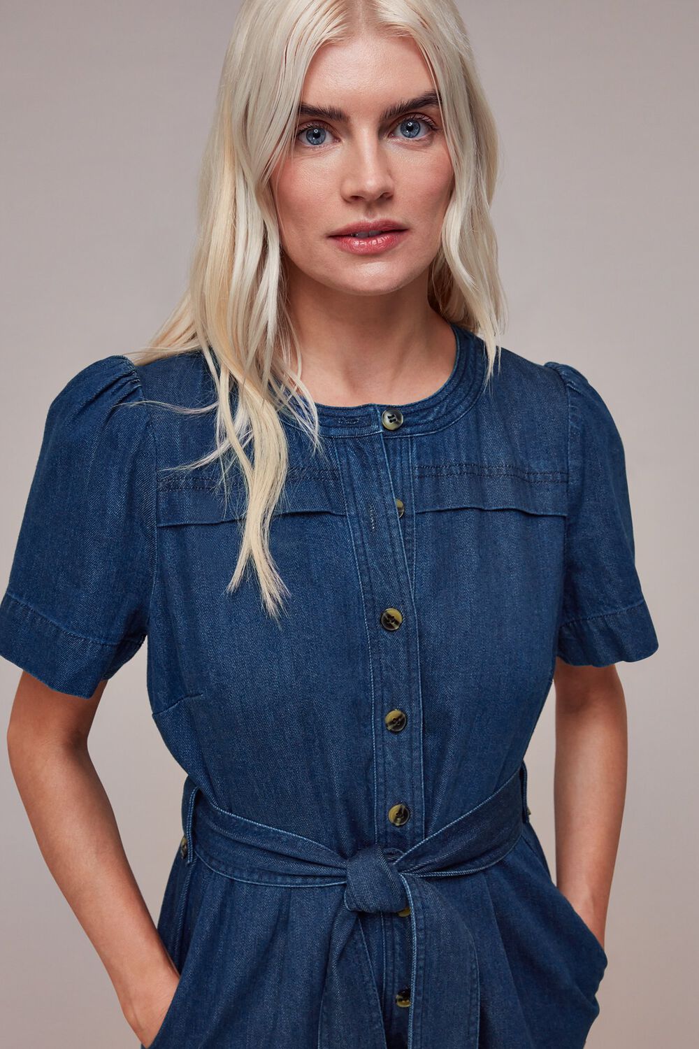 Petite Alana Denim Jumpsuit