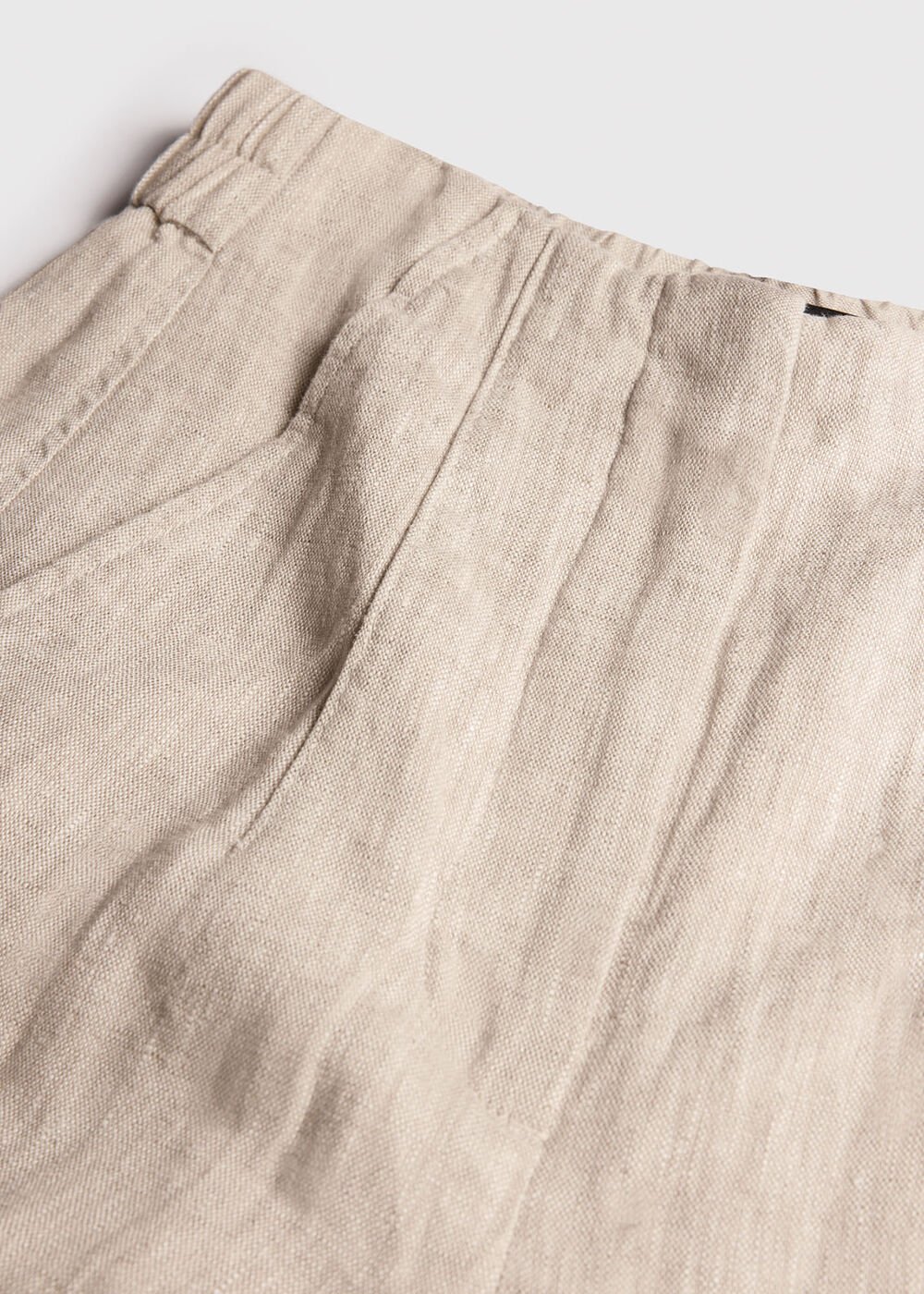 Linen Barrel Leg Trouser