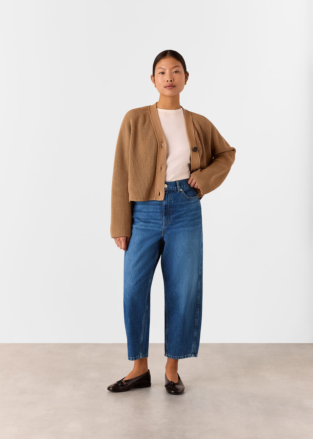 Petite Authentic Barrel Leg Jean