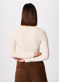 Textured Circle Jersey Top