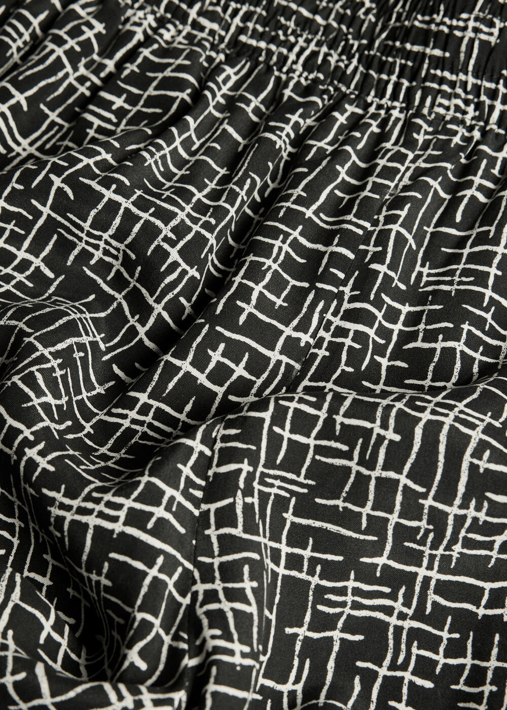 Woven Grid Crop Trouser