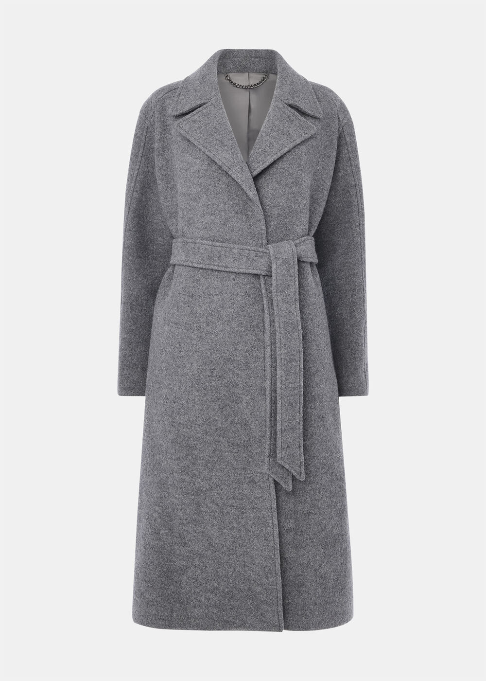 Long Belted Wool Coat