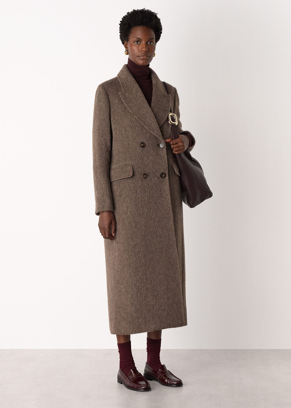 Maxi Double Breasted Wool Coat