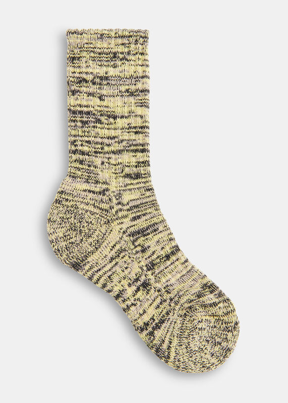 Yellow Chunky Marl Socks