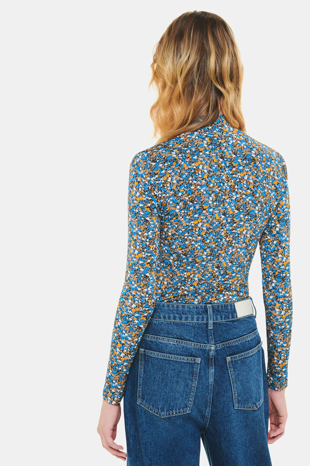 Ditsy Floral Slinky High Neck