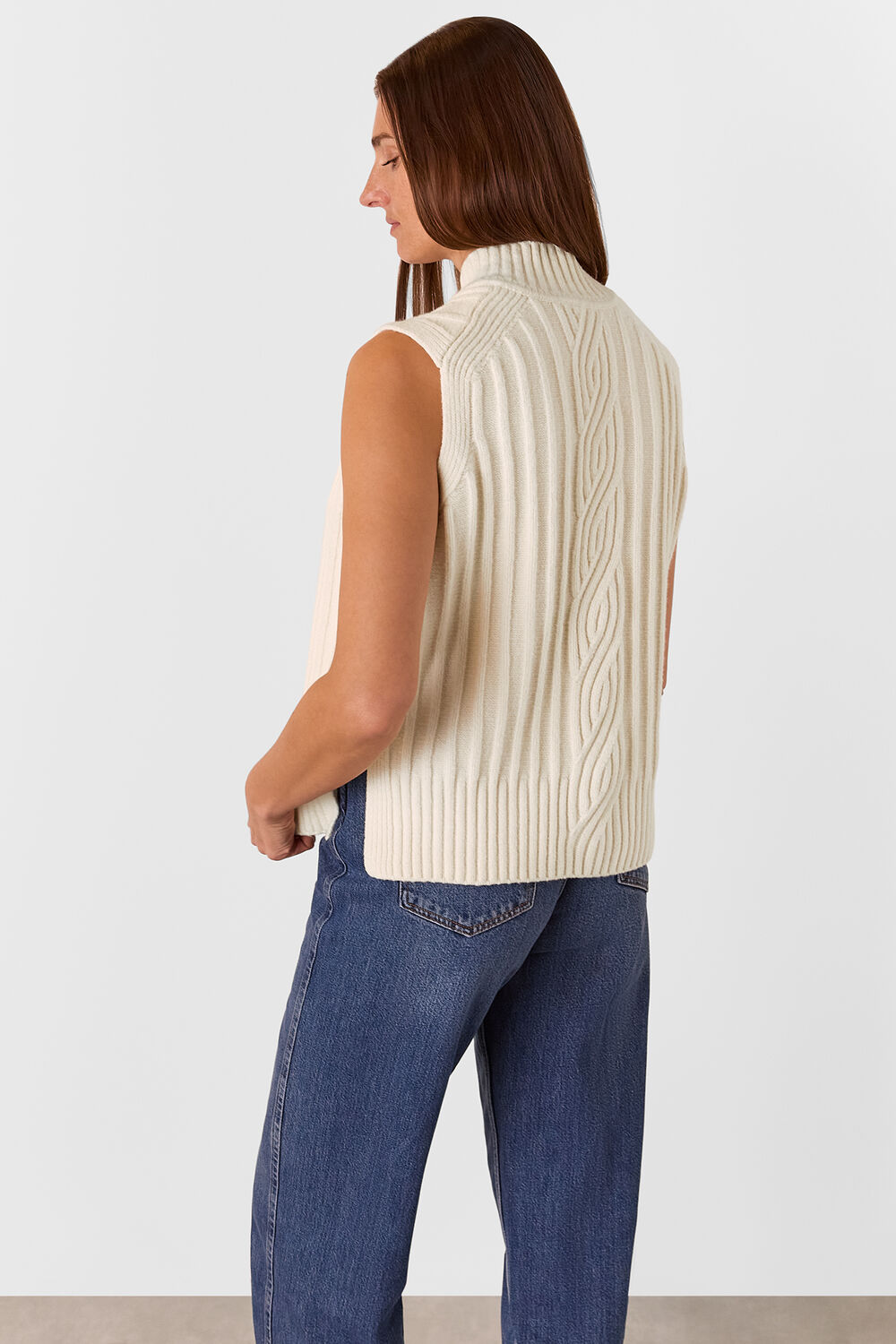 V Neck Cable Detail Tank