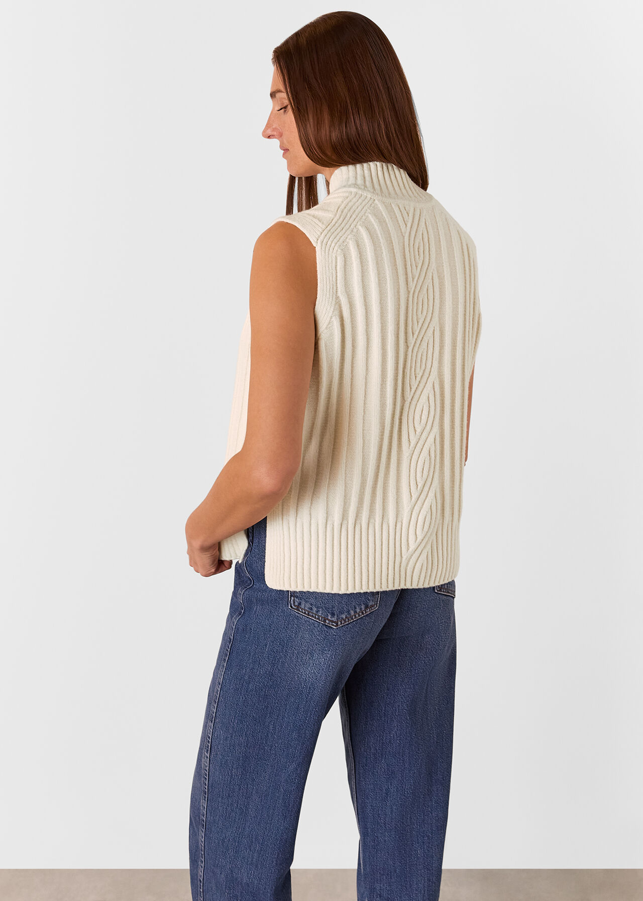 V Neck Cable Detail Tank