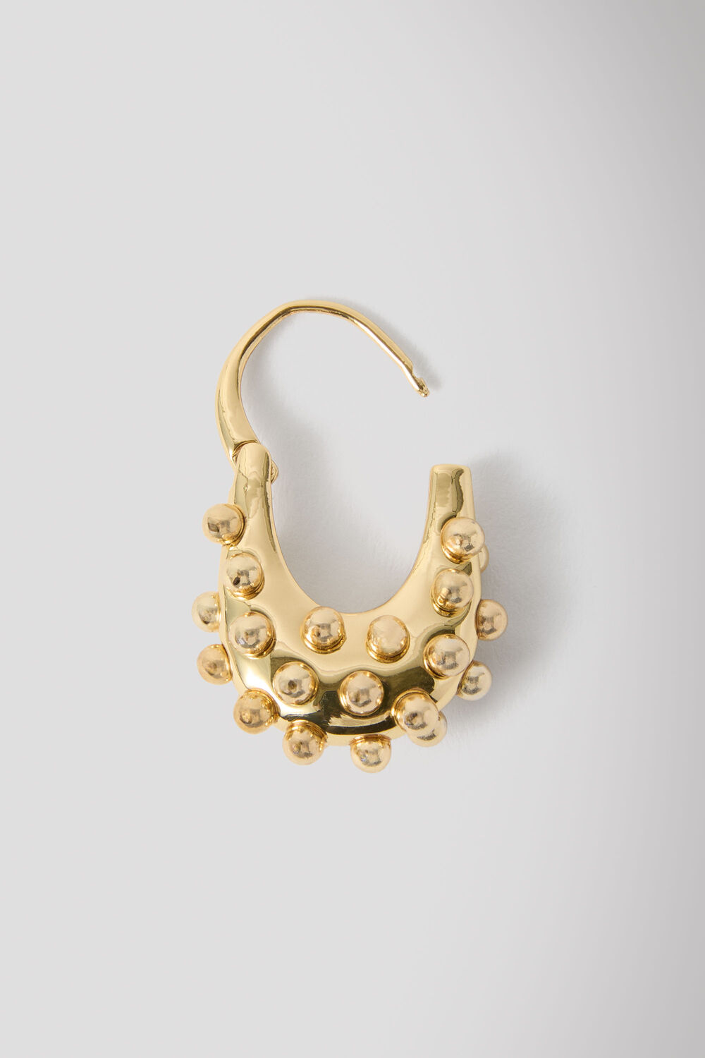 Gold Seed Bead Oval Earring