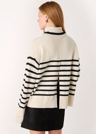 Stripe Wool Roll Neck