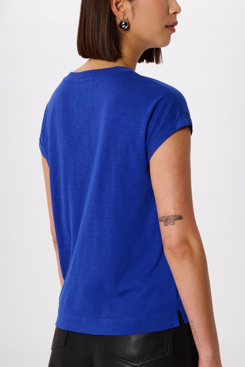 Willa V-Neck Cap Sleeve Tee