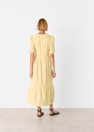 Textured Cotton Midi Dress