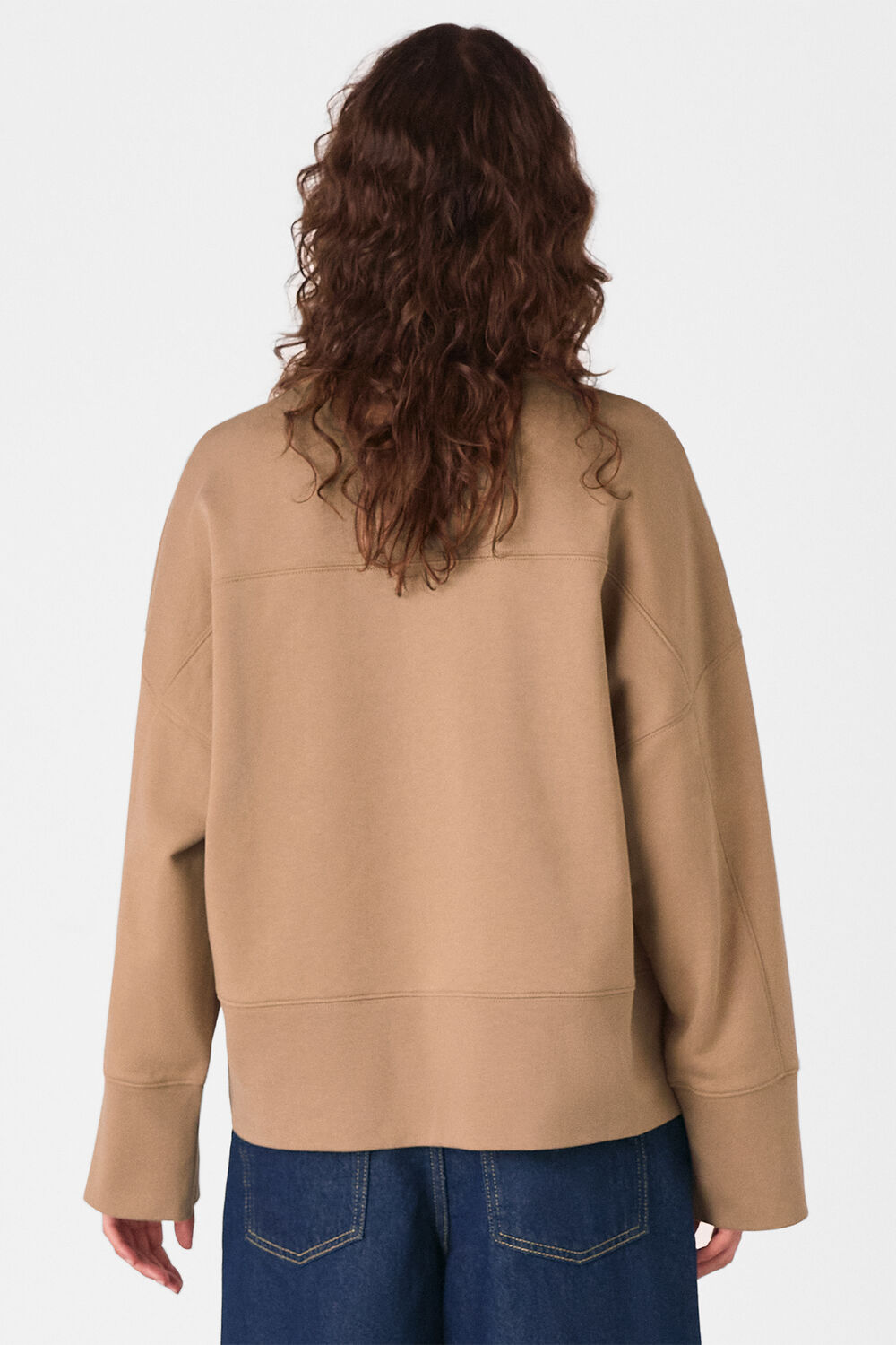 Rib Cuff Detail Jersey Sweat