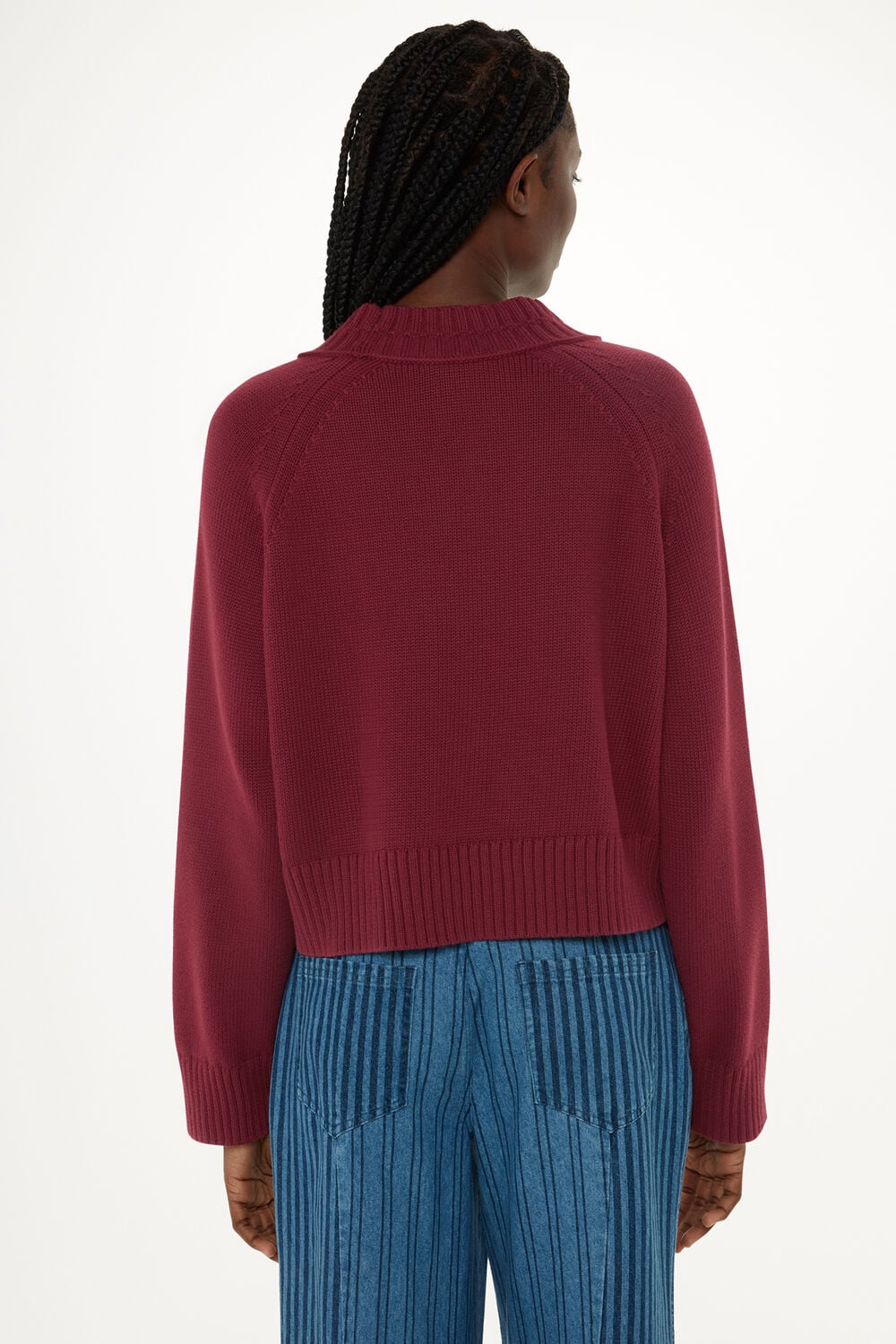 Ribbed Detail Cotton Cardigan