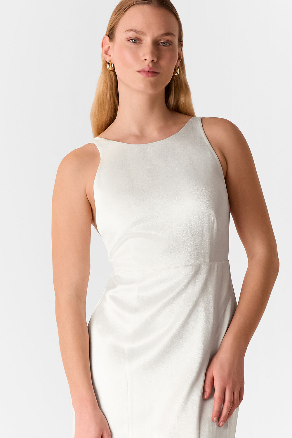 Ivory Lina Satin Wedding Dress
