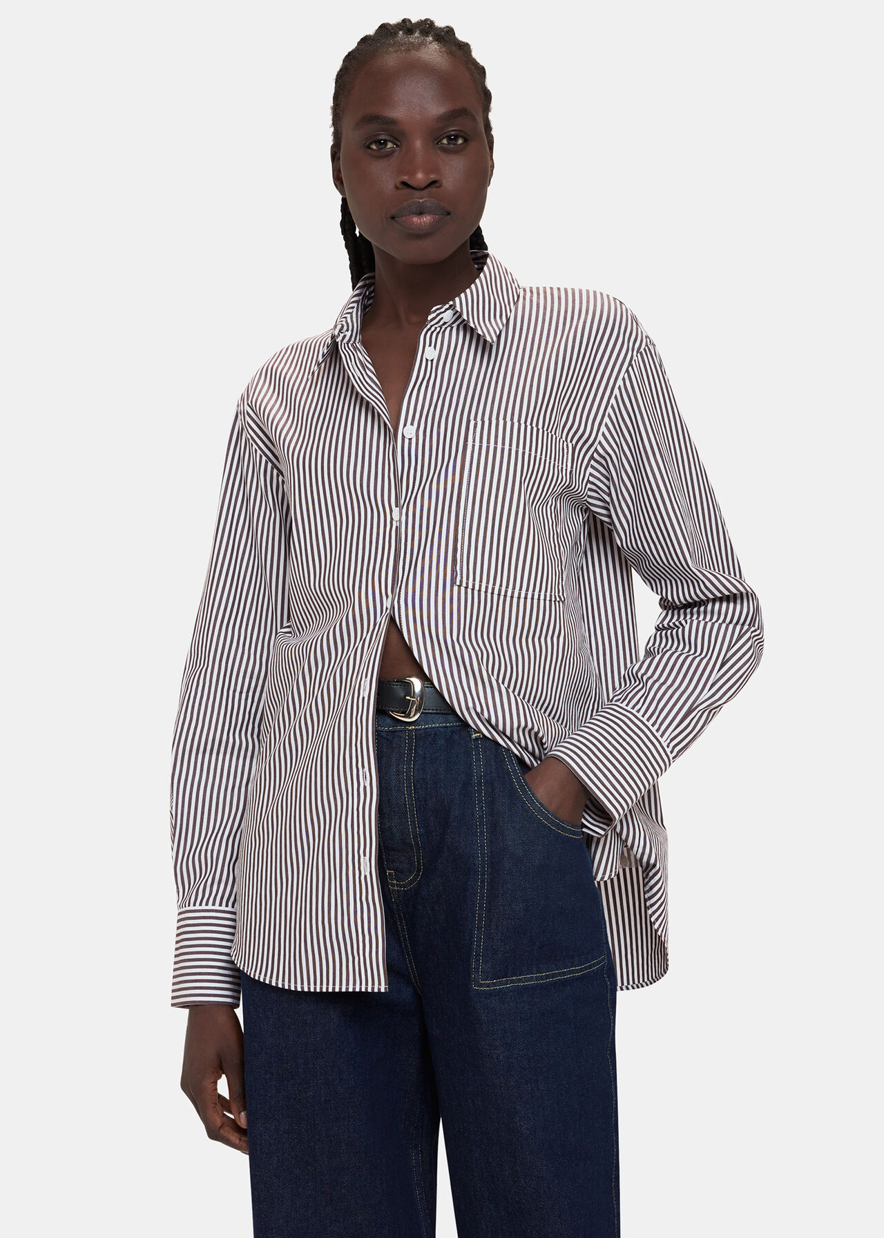Black & White Striped Shirt | Relaxed Fit | Order Now at Whistles ...
