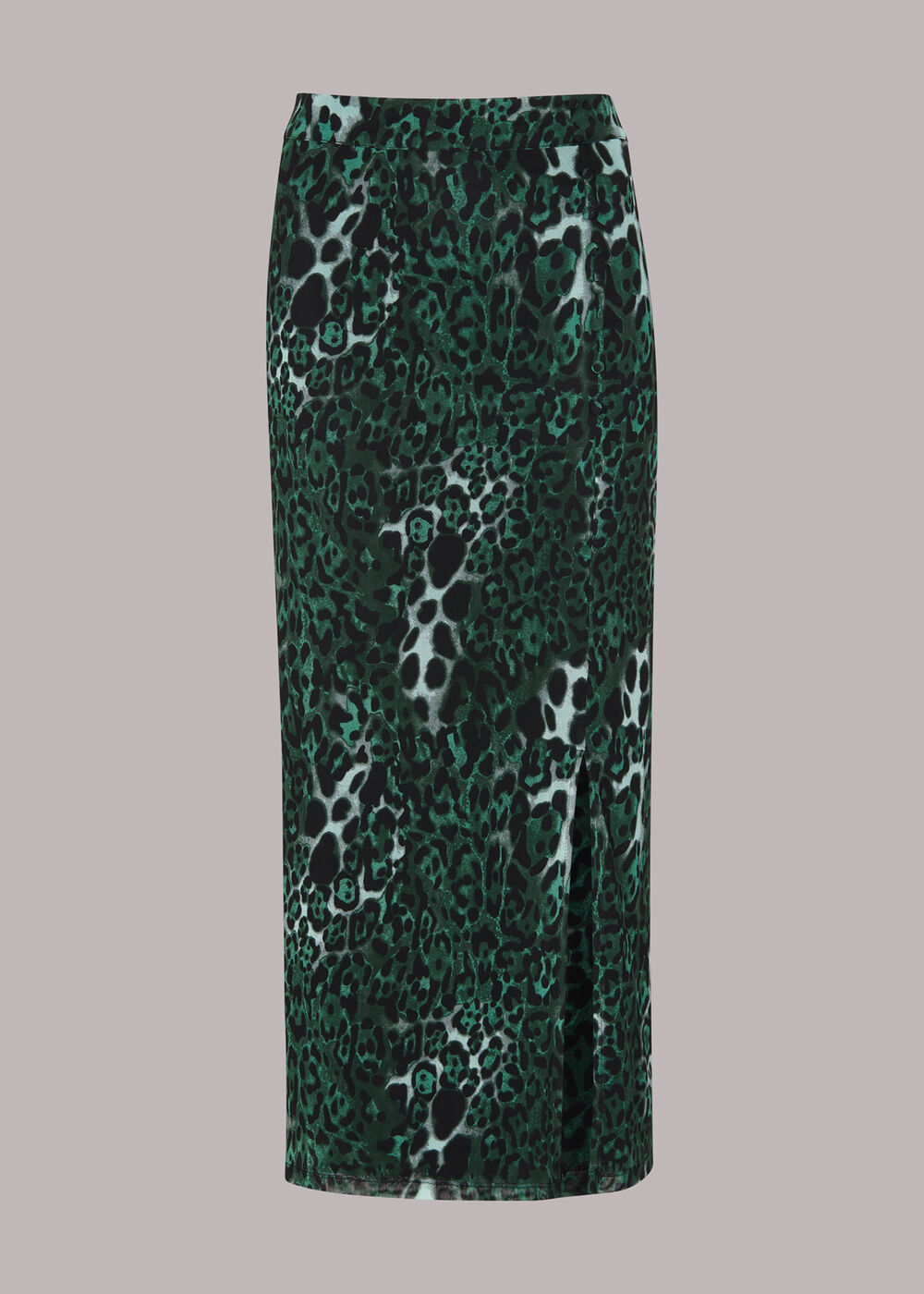 Night Cat Print Mesh Skirt
