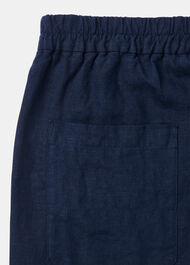 Petite Linen Barrel Trouser