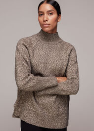 Flecked Button Back Knit