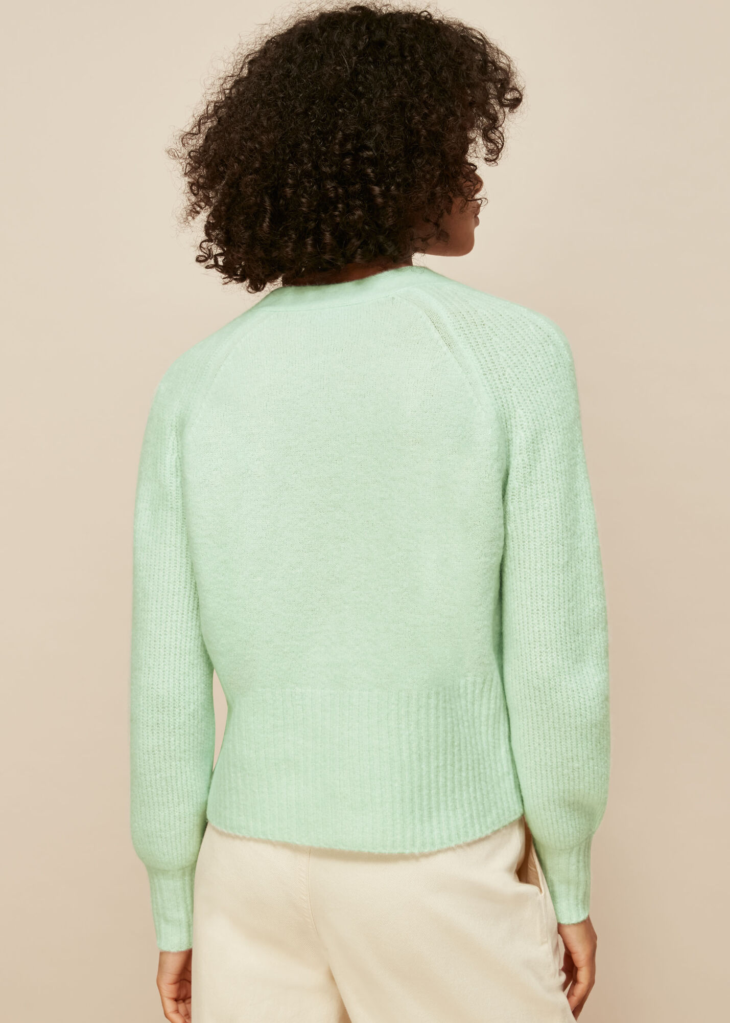 Mint Full Sleeve Knitted Cardigan | WHISTLES | Whistles UK