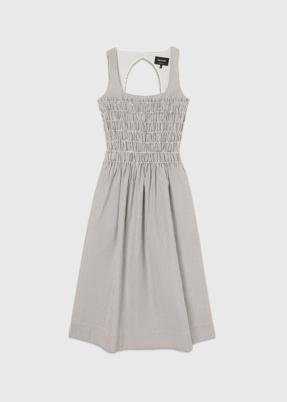 Seersucker Ruched Bodice Dress