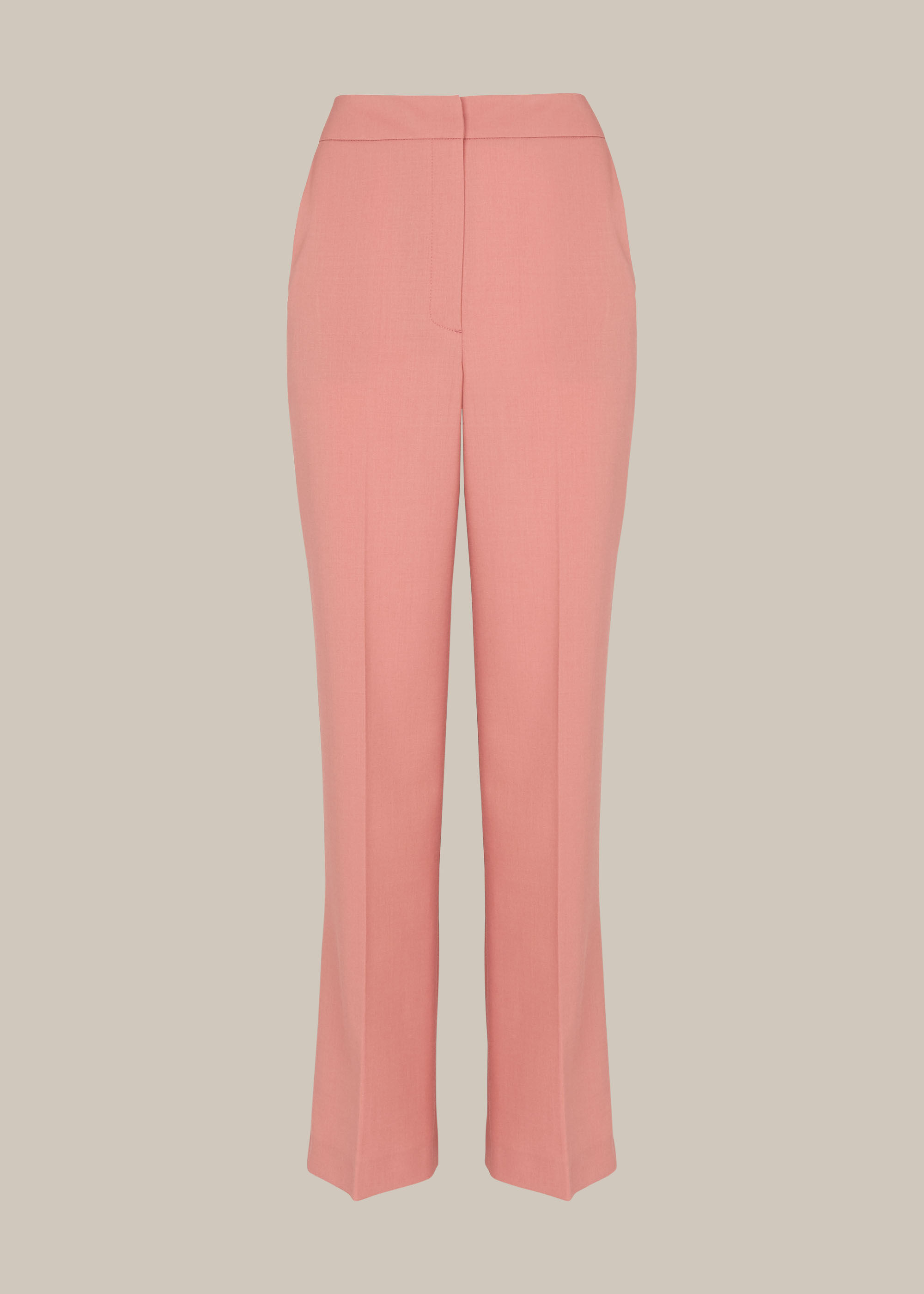 Pale pink cropped trousers store
