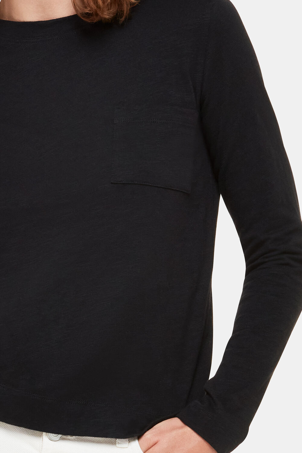Crew Neck Pocket Top