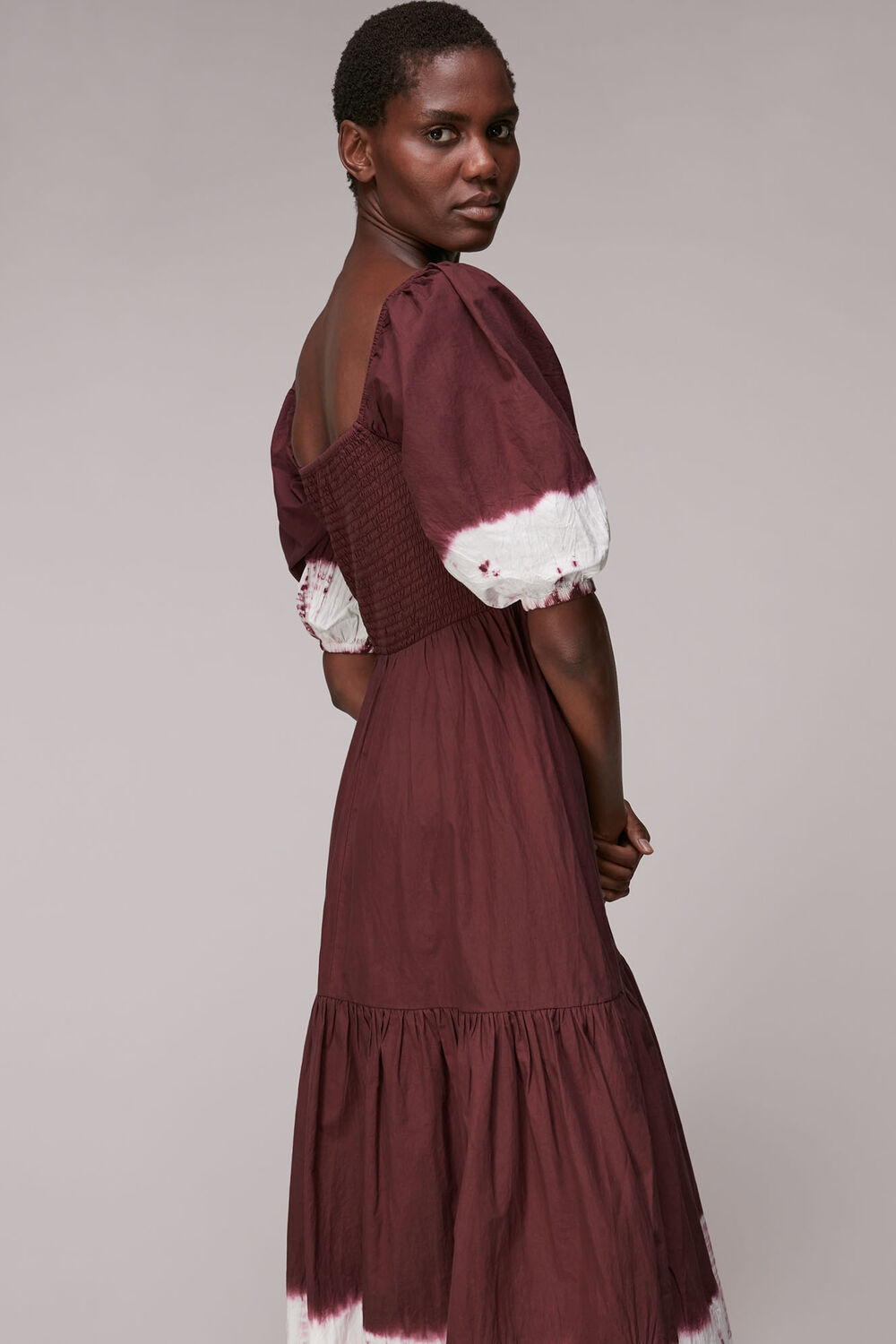 Libby Tie Dye Shirred Dress