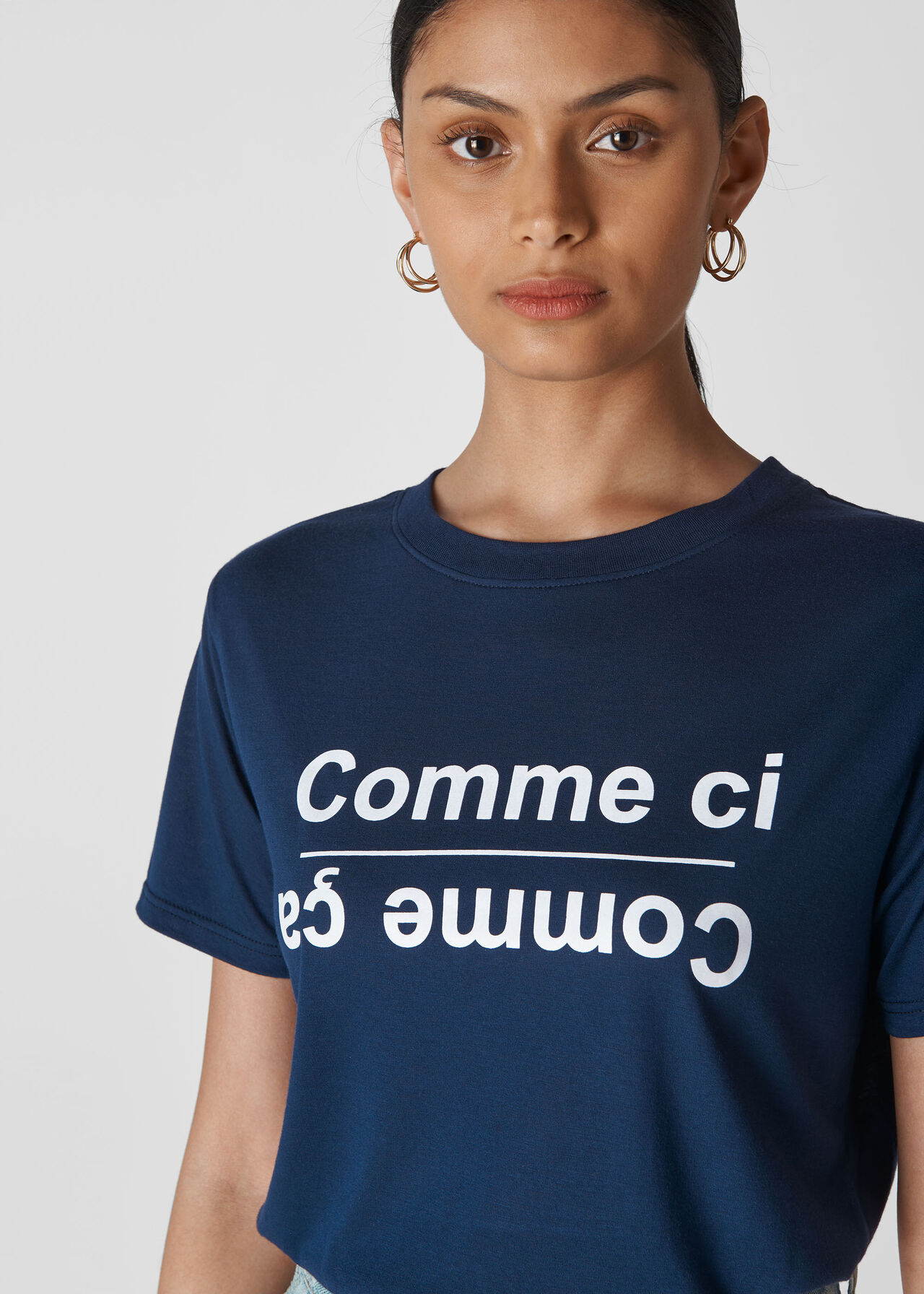 Navy Comme Ci Comme Ca TShirt WHISTLES