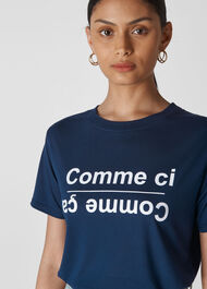Comme Ci Comme Ca Logo Tshirt Navy