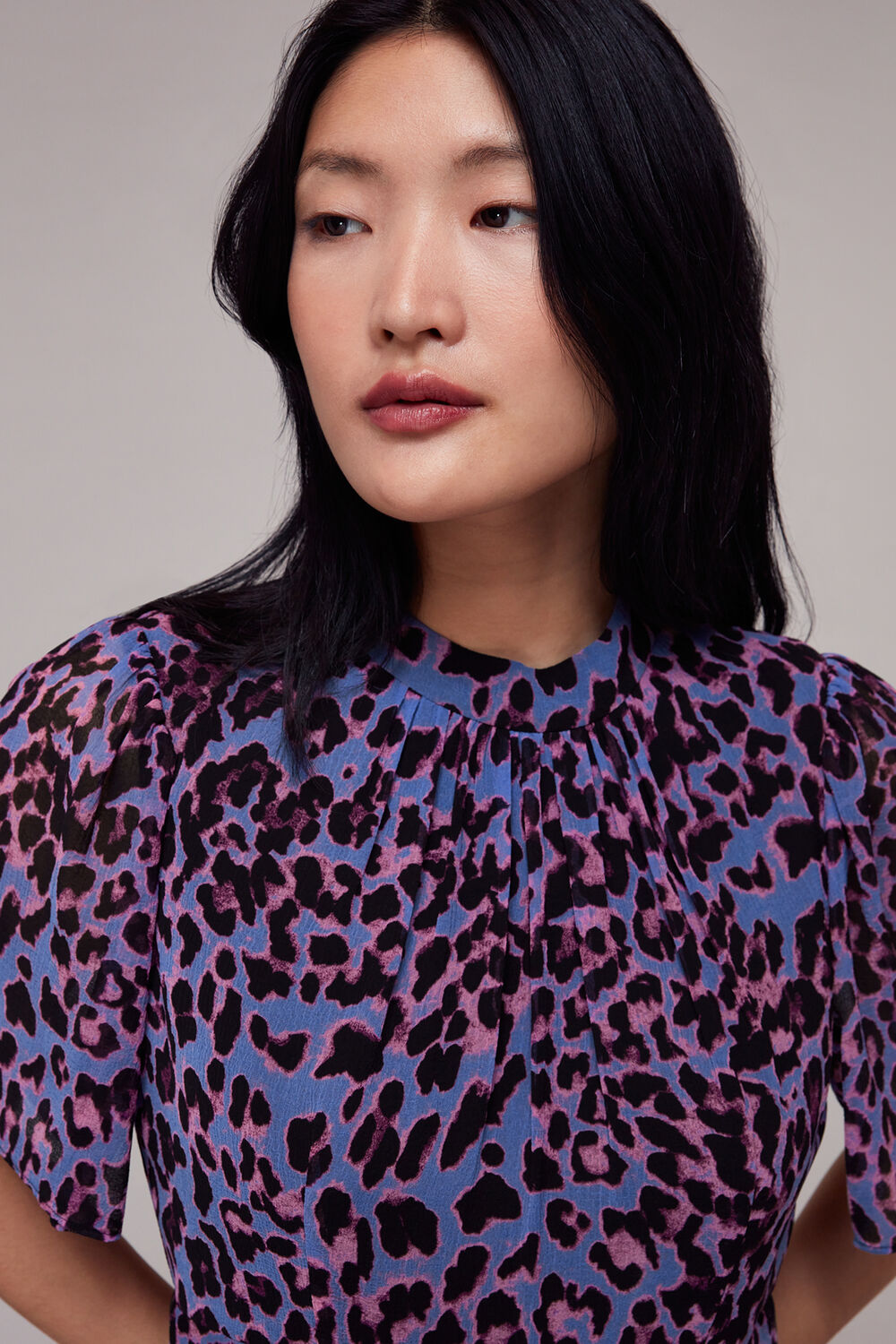 Animal Cheetah Pleated Dress