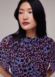 Animal Cheetah Pleated Dress