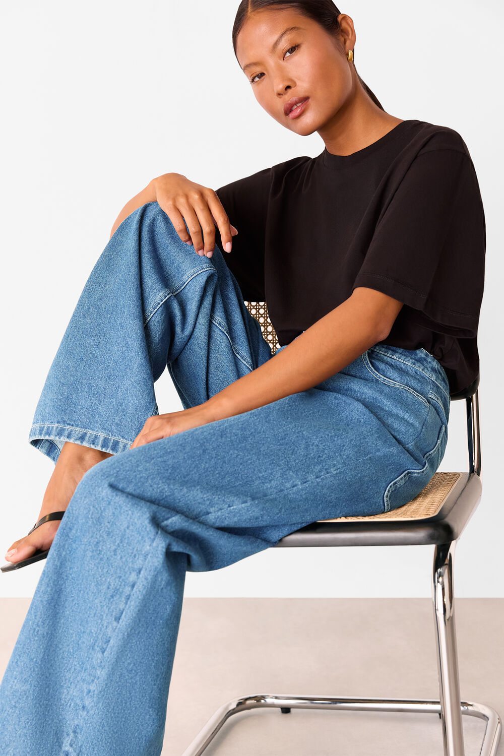 Petite Relaxed Straight Leg Jean