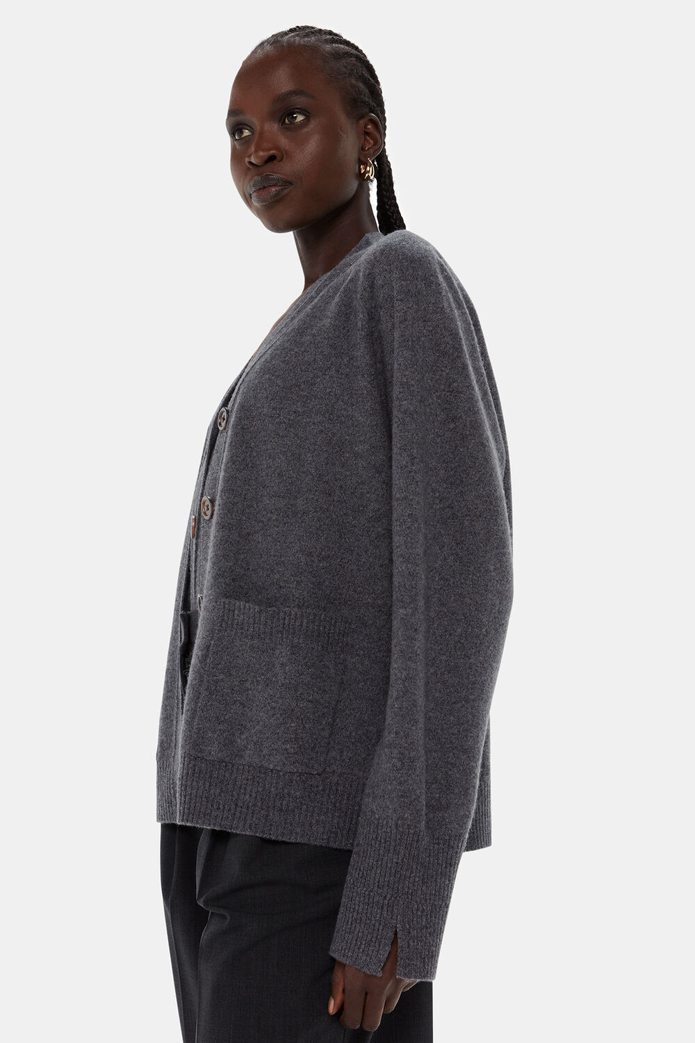 Wool Relaxed Pocket Cardigan